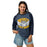 Woman wearing Nimitz High School Cougars Unisex 3/4 Sleeve Raglan T-shirt 242