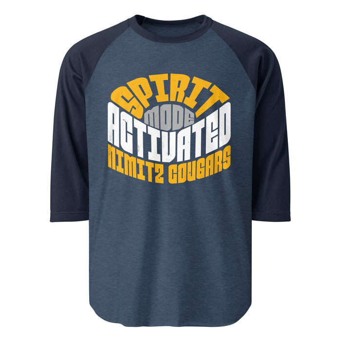 Nimitz High School Cougars Unisex 3/4 Sleeve Raglan T-shirt 242