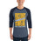 Man wearing Nimitz High School Cougars Unisex 3/4 Sleeve Raglan T-shirt 241