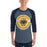 Man wearing Nimitz High School Cougars Unisex 3/4 Sleeve Raglan T-shirt 239