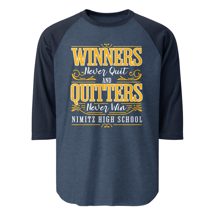 Nimitz High School Cougars Unisex 3/4 Sleeve Raglan T-shirt 237