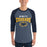 Man wearing Nimitz High School Cougars Unisex 3/4 Sleeve Raglan T-shirt 234