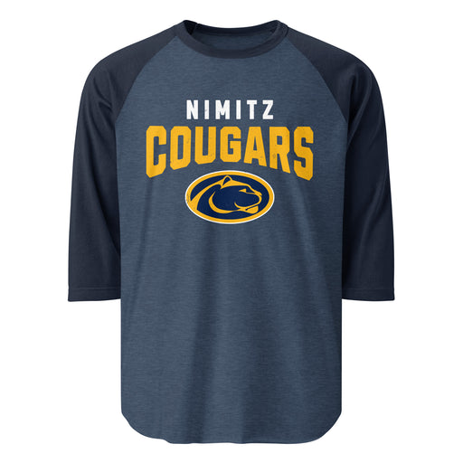 Nimitz High School Cougars Unisex 3/4 Sleeve Raglan T-shirt 234