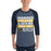 Man wearing Nimitz High School Cougars Unisex 3/4 Sleeve Raglan T-shirt 238