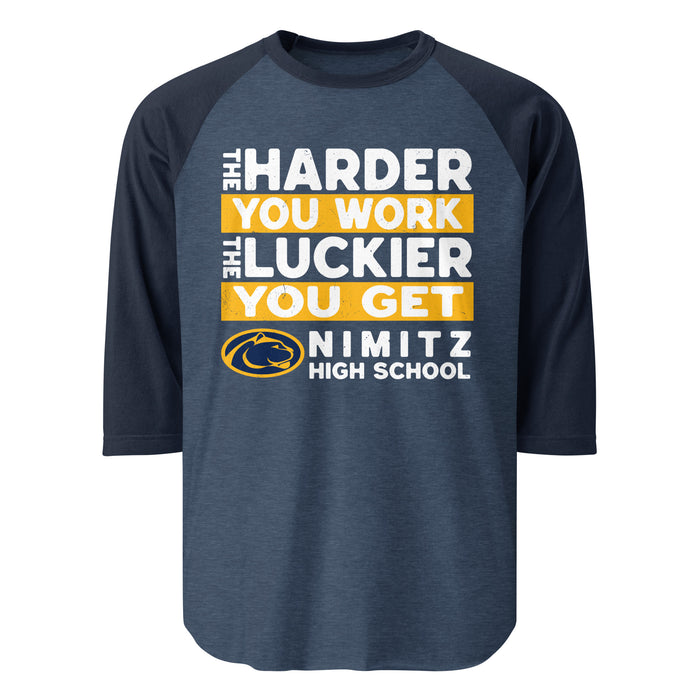 Nimitz High School Cougars Unisex 3/4 Sleeve Raglan T-shirt 238