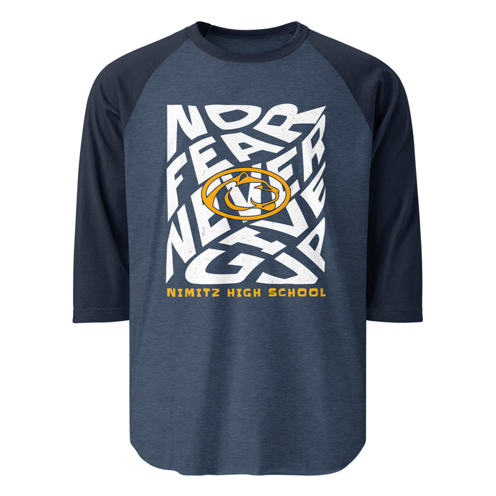 Nimitz High School Cougars Unisex 3/4 Sleeve Raglan T-shirt 236