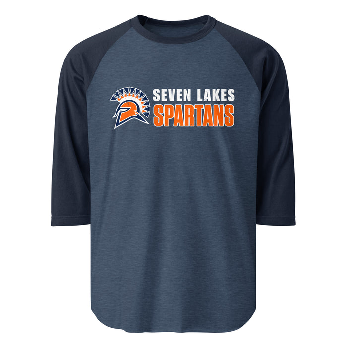 Seven Lakes High School Spartans Unisex 3/4 sleeve Raglan T-shirt 200