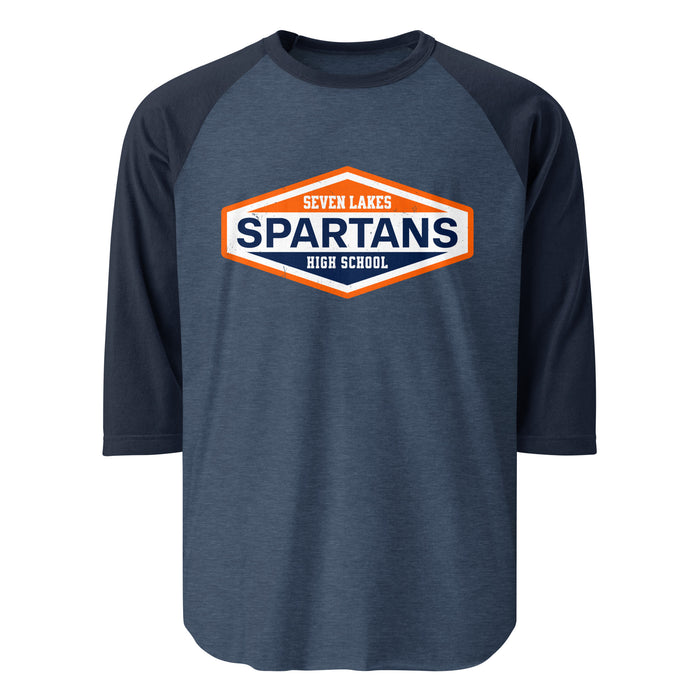 Seven Lakes High School Spartans Unisex 3/4 sleeve Raglan T-shirt 009