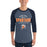 Man wearing Seven Lakes High School Spartans Unisex 3/4 sleeve Raglan T-shirt 040