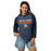 Woman wearing Seven Lakes High School Spartans Unisex 3/4 sleeve Raglan T-shirt 017