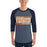 Man wearing Seven Lakes High School Spartans Unisex 3/4 sleeve Raglan T-shirt 098