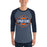 Man wearing Seven Lakes High School Spartans Unisex 3/4 sleeve Raglan T-shirt 011