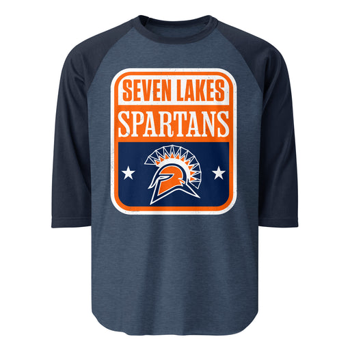 Seven Lakes High School Spartans Unisex 3/4 sleeve Raglan T-shirt 001