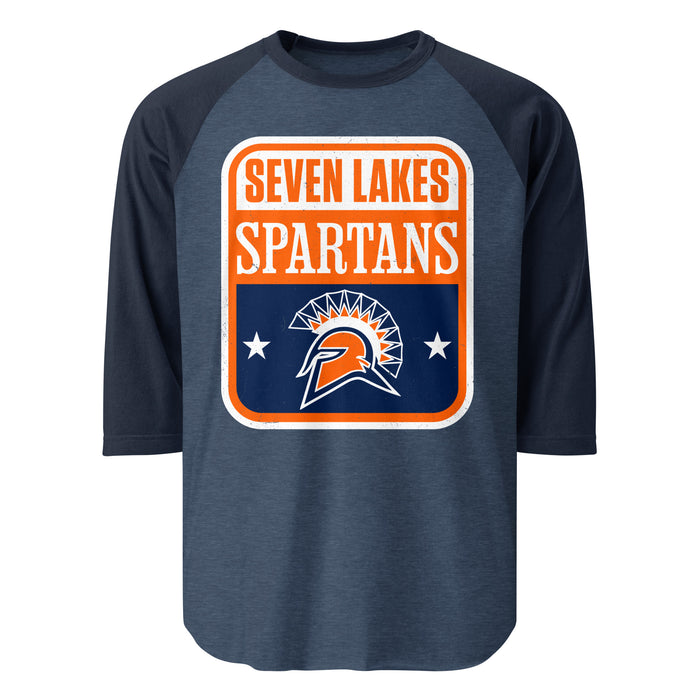 Seven Lakes High School Spartans Unisex 3/4 sleeve Raglan T-shirt 001