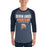 Man wearing Seven Lakes High School Spartans Unisex 3/4 sleeve Raglan T-shirt 003