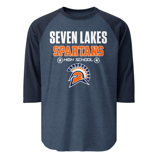 Seven Lakes High School Spartans Unisex 3/4 sleeve Raglan T-shirt 003