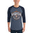 Man wearing Seven Lakes High School Spartans Unisex 3/4 sleeve Raglan T-shirt 211