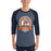 Man wearing Seven Lakes High School Spartans Unisex 3/4 sleeve Raglan T-shirt 212