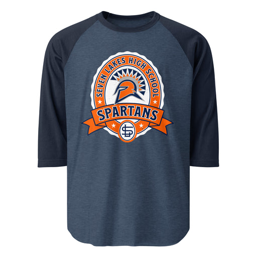 Seven Lakes High School Spartans Unisex 3/4 sleeve Raglan T-shirt 212