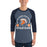 Man wearing Seven Lakes High School Spartans Unisex 3/4 sleeve Raglan T-shirt 208