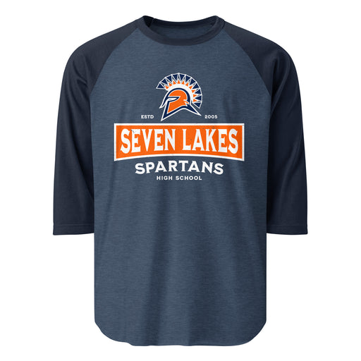 Seven Lakes High School Spartans Unisex 3/4 sleeve Raglan T-shirt 202