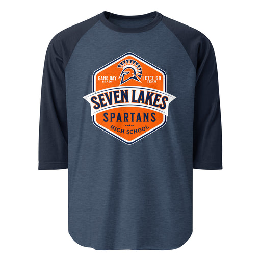 Seven Lakes High School Spartans Unisex 3/4 sleeve Raglan T-shirt 209
