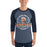 Man wearing Seven Lakes High School Spartans Unisex 3/4 sleeve Raglan T-shirt 206