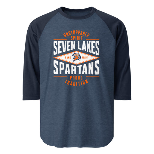 Seven Lakes High School Spartans Unisex 3/4 sleeve Raglan T-shirt 210
