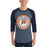 Man wearing Seven Lakes High School Spartans Unisex 3/4 sleeve Raglan T-shirt 203