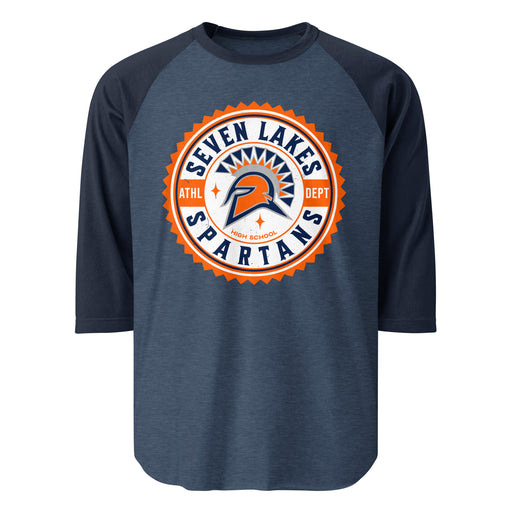Seven Lakes High School Spartans Unisex 3/4 sleeve Raglan T-shirt 203