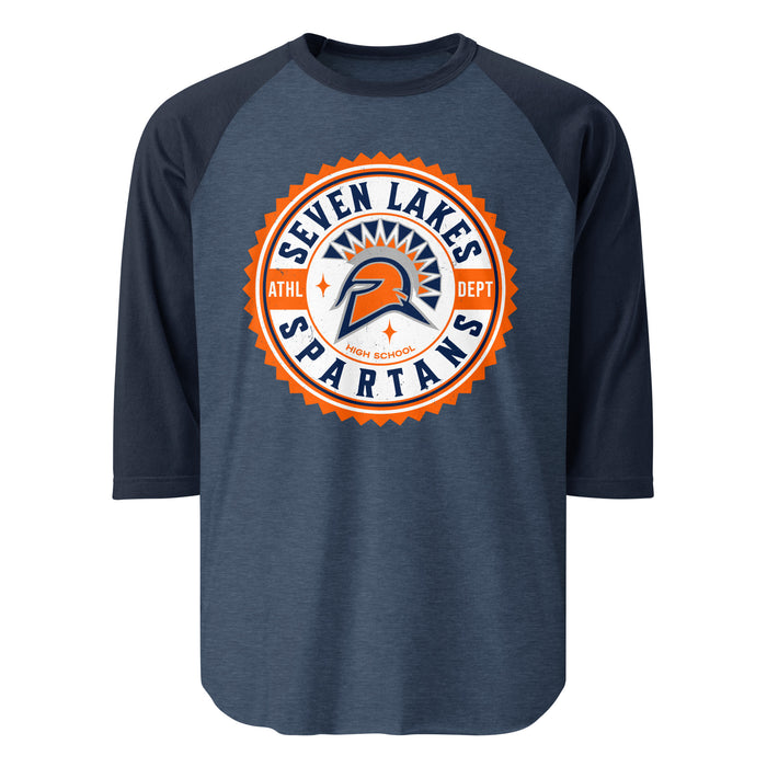 Seven Lakes High School Spartans Unisex 3/4 sleeve Raglan T-shirt 203