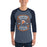 Man wearing Seven Lakes High School Spartans Unisex 3/4 sleeve Raglan T-shirt 207