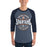 Man wearing Seven Lakes High School Spartans Unisex 3/4 sleeve Raglan T-shirt 218