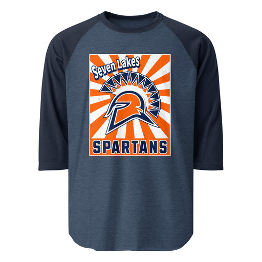 Seven Lakes High School Spartans Unisex 3/4 sleeve Raglan T-shirt 226