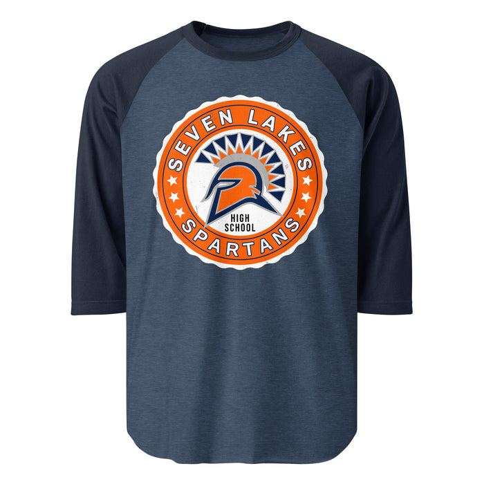 Seven Lakes High School Spartans Unisex 3/4 sleeve Raglan T-shirt 216