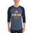 Man wearing Seven Lakes High School Spartans Unisex 3/4 sleeve Raglan T-shirt 217