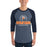 Man wearing Seven Lakes High School Spartans Unisex 3/4 sleeve Raglan T-shirt 222