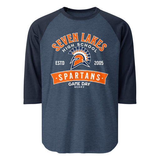 Seven Lakes High School Spartans Unisex 3/4 sleeve Raglan T-shirt 221
