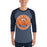 Man wearing Seven Lakes High School Spartans Unisex 3/4 sleeve Raglan T-shirt 215