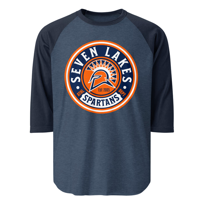 Seven Lakes High School Spartans Unisex 3/4 sleeve Raglan T-shirt 220