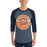 Man wearing Seven Lakes High School Spartans Unisex 3/4 sleeve Raglan T-shirt 239