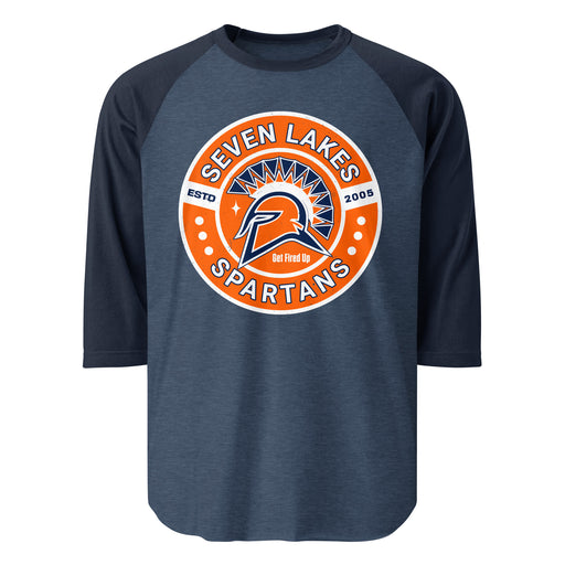 Seven Lakes High School Spartans Unisex 3/4 sleeve Raglan T-shirt 239
