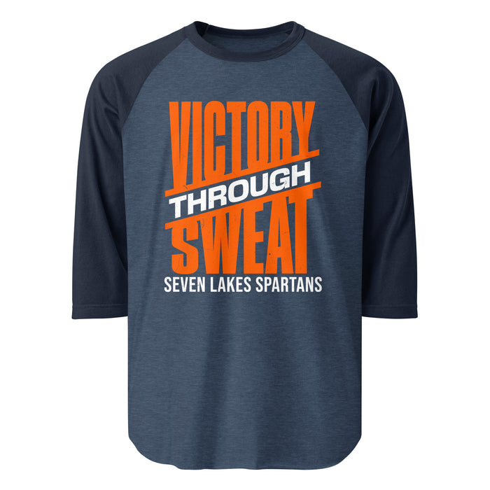 Seven Lakes High School Spartans Unisex 3/4 sleeve Raglan T-shirt 241