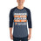 Man wearing Seven Lakes High School Spartans Unisex 3/4 sleeve Raglan T-shirt 238