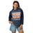 Woman wearing Seven Lakes High School Spartans Unisex 3/4 sleeve Raglan T-shirt 238