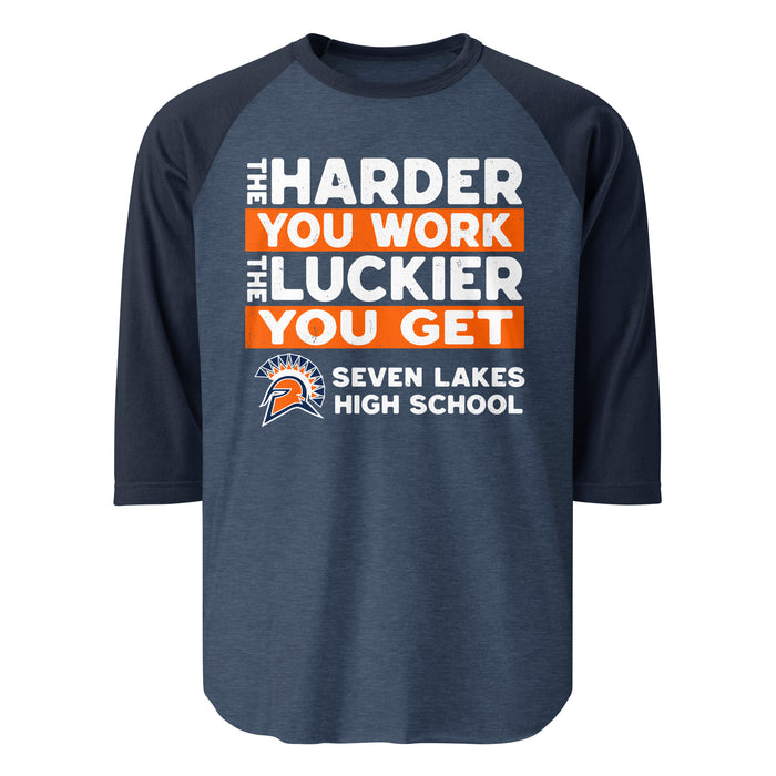 Seven Lakes High School Spartans Unisex 3/4 sleeve Raglan T-shirt 238