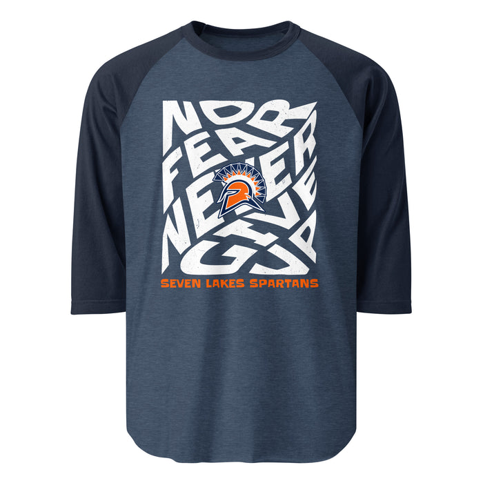 Seven Lakes High School Spartans Unisex 3/4 sleeve Raglan T-shirt 236