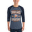 Man wearing Seven Lakes High School Spartans Unisex 3/4 sleeve Raglan T-shirt 230