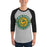 Man wearing a Klein Forest High School Unisex 3/4 Sleeve Raglan T-shirt 02