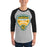 Man wearing a Klein Forest High School Unisex 3/4 Sleeve Raglan T-shirt 14